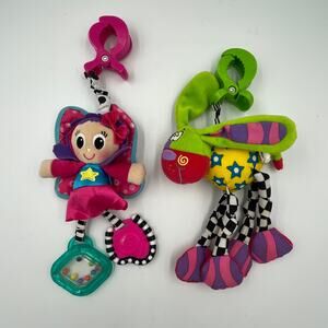 Playgro Dingly Dangly Floss Fairy & Wonky Wiggler Dog Hanging Baby Toys Plush